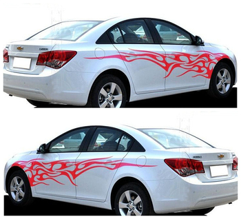 Auto virsbūras uzlīme ar ugunīga elementa totemu dizainu, PVC materiāls, spēcīga adhēzija, pielāgojama garums