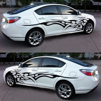 Auto virsbūras uzlīme ar ugunīga elementa totemu dizainu, PVC materiāls, spēcīga adhēzija, pielāgojama garums