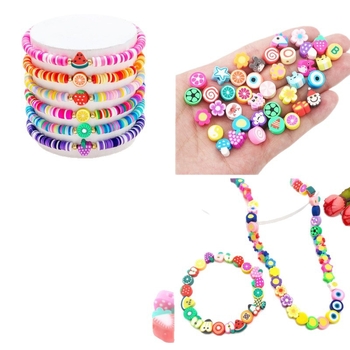 Σετ κατασκευής βραχιολιού από πολυμερή πηλό με χάντρες για τη Γιορτή του Αγίου Πατρικίου, 3480 χάντρες, 24 στυλ, μαλακός πηλός, ηλεκτροπλατίωση