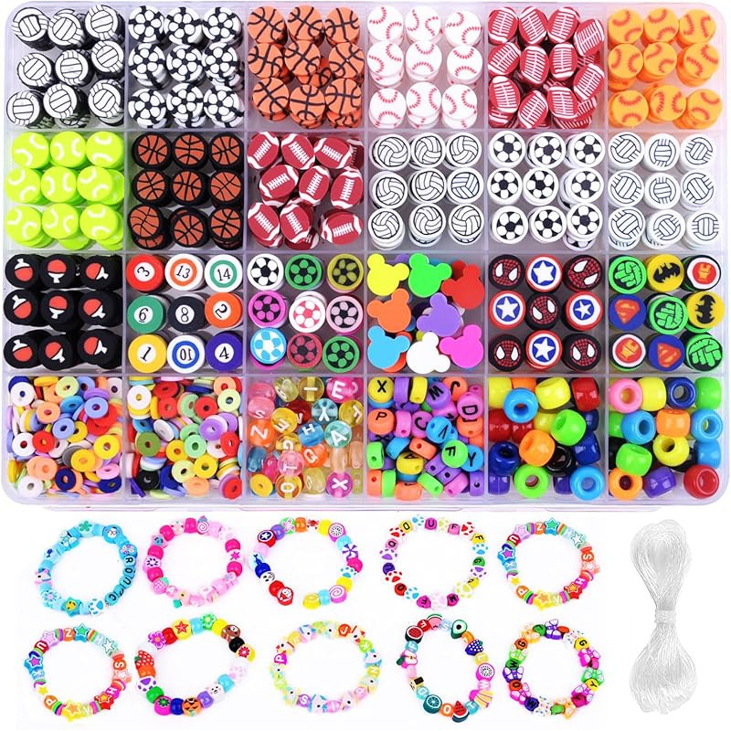 Σετ κατασκευής βραχιολιού από πολυμερή πηλό με χάντρες για τη Γιορτή του Αγίου Πατρικίου, 3480 χάντρες, 24 στυλ, μαλακός πηλός, ηλεκτροπλατίωση