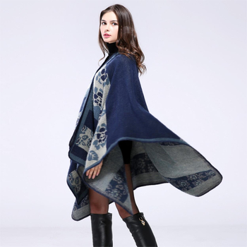 Κομψό γυναικείο φουλάρι με φλοράλ μοτίβο, συνθετικό κασμίρ, Jacquard ύφανση, ζεστό, αξεσουάρ για όλες τις εποχές