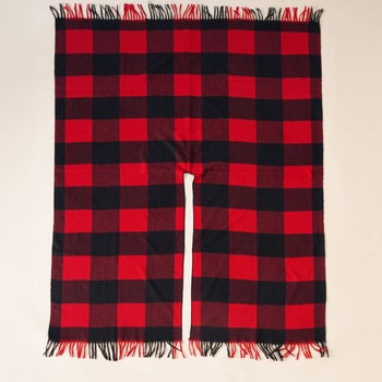 Φουλάρι unisex καρό με φούντες, φθινοπωρινό/χειμερινό, πολυεστέρας