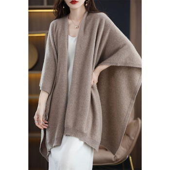 Μεγάλο μάλλινο φουλάρι με ρετρό στυλ, μονόχρωμο μοτίβο, ζεστό για το φθινόπωρο, περιεκτικότητα μαλλιού >96%