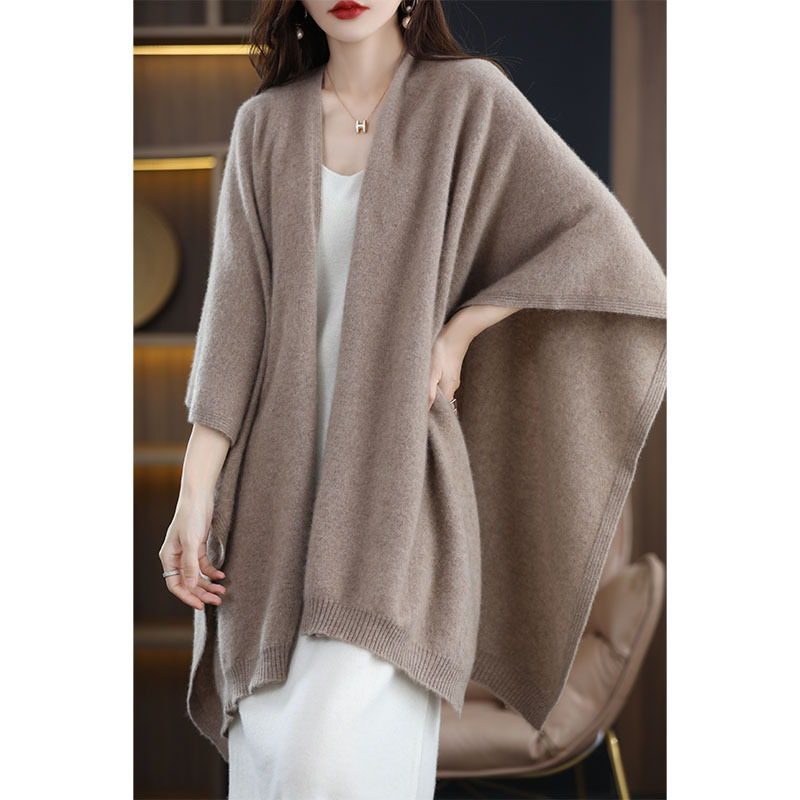 Μεγάλο μάλλινο φουλάρι με ρετρό στυλ, μονόχρωμο μοτίβο, ζεστό για το φθινόπωρο, περιεκτικότητα μαλλιού >96%