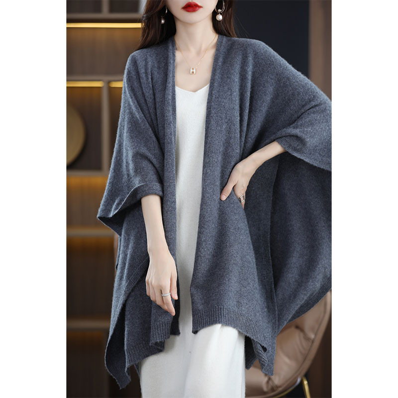 Μεγάλο μάλλινο φουλάρι με ρετρό στυλ, μονόχρωμο μοτίβο, ζεστό για το φθινόπωρο, περιεκτικότητα μαλλιού >96%