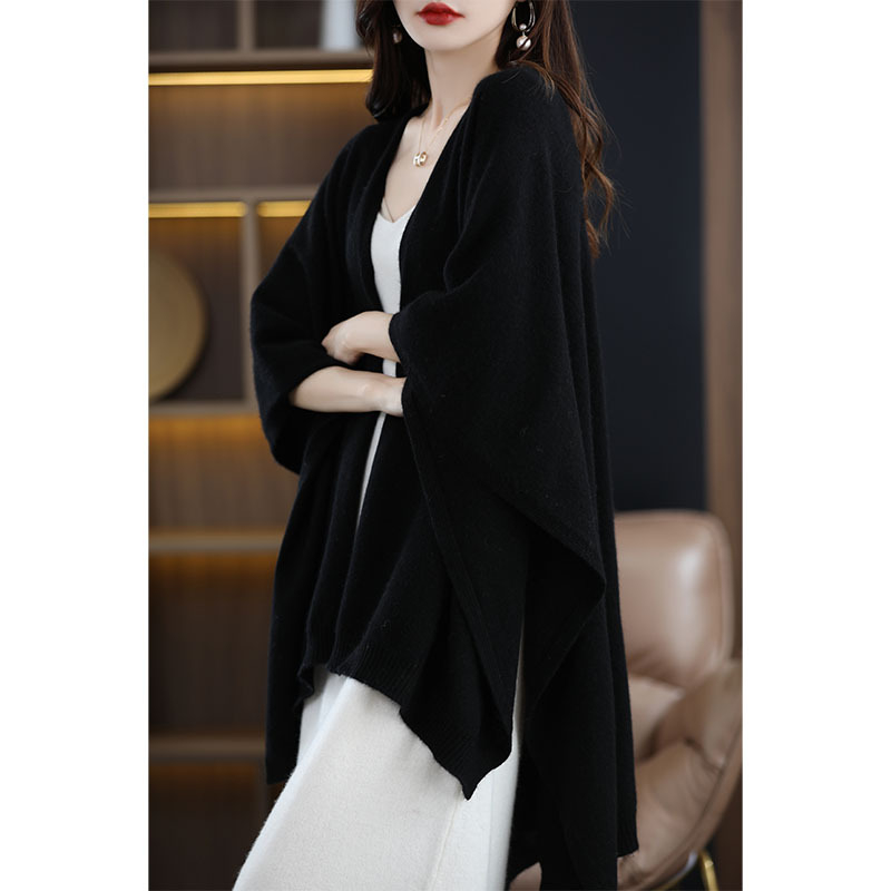 Μεγάλο μάλλινο φουλάρι με ρετρό στυλ, μονόχρωμο μοτίβο, ζεστό για το φθινόπωρο, περιεκτικότητα μαλλιού >96%