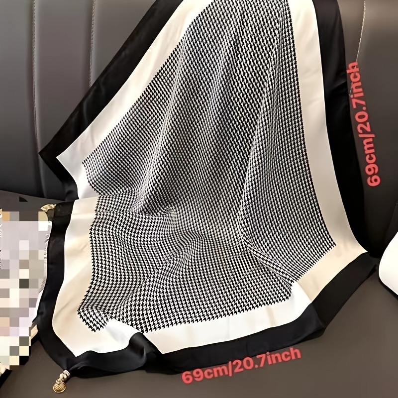 Γυναικείο φουλάρι τετράγωνο με μαγνητικό κούμπωμα – 100% πολυεστέρας, απλό ύφανση, μόδα άνοιξη-καλοκαίρι