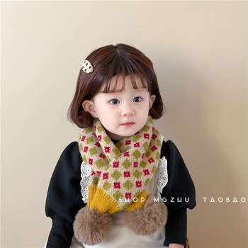 Βρεφικός κασκόλ από βαμβάκι, πλεγμένος με warp knitting, με λειτουργία αυτοθερμανσης, Jiami, φρέσκο και γλυκό ύφος.