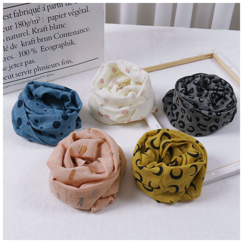 Παιδικό φουλάρι βαμβακερό-λινό, πλεκτό, προστασία από σκόνη, άνοιξη, βαμβάκι 51–60% / κάνναβη ≤10%