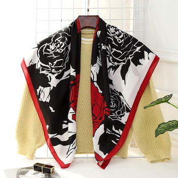 Yoohoo τετράγωνο φουλάρι από βαμβακομετάξι με απλή ύφανση, εκτύπωση, βαφή tie-dye και σατινέν φινίρισμα — καλοκαιρινή μόδα