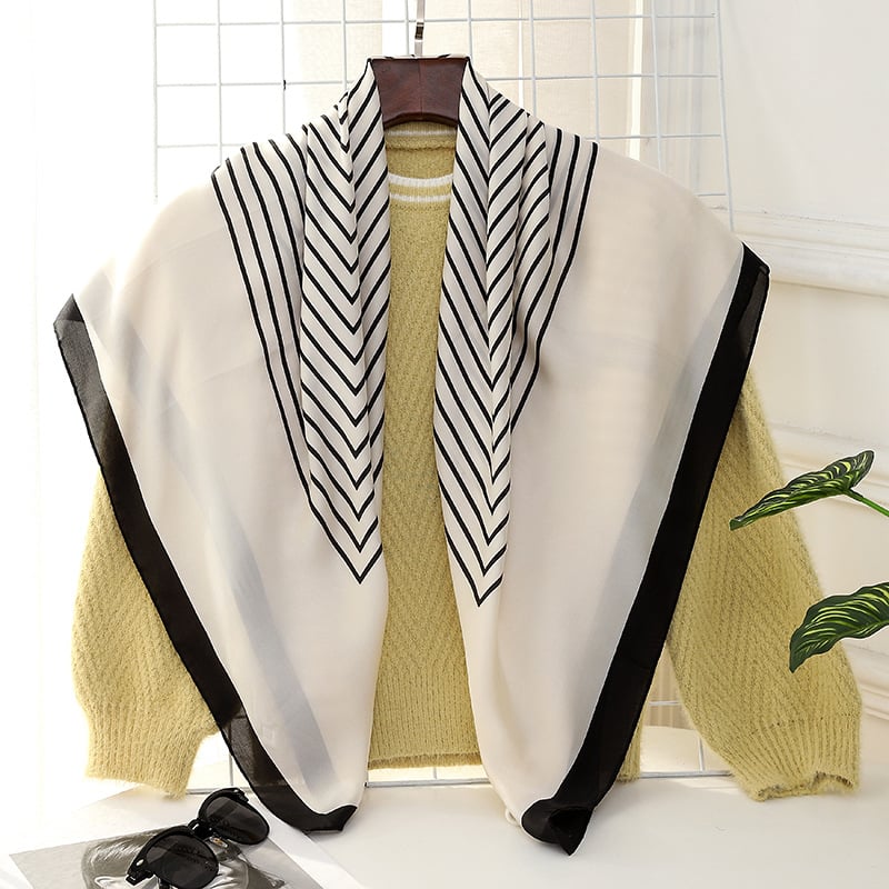 Yoohoo τετράγωνο φουλάρι από βαμβακομετάξι με απλή ύφανση, εκτύπωση, βαφή tie-dye και σατινέν φινίρισμα — καλοκαιρινή μόδα