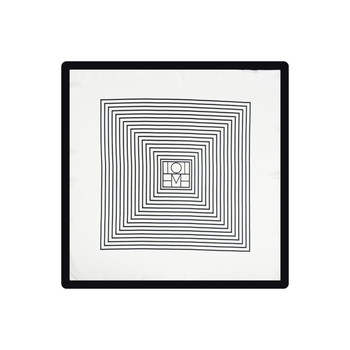 Τετράγωνο φουλάρι από πολυεστέρα με ριγέ μοτίβο, ύφανση Twill, καλοκαιρινό στυλ