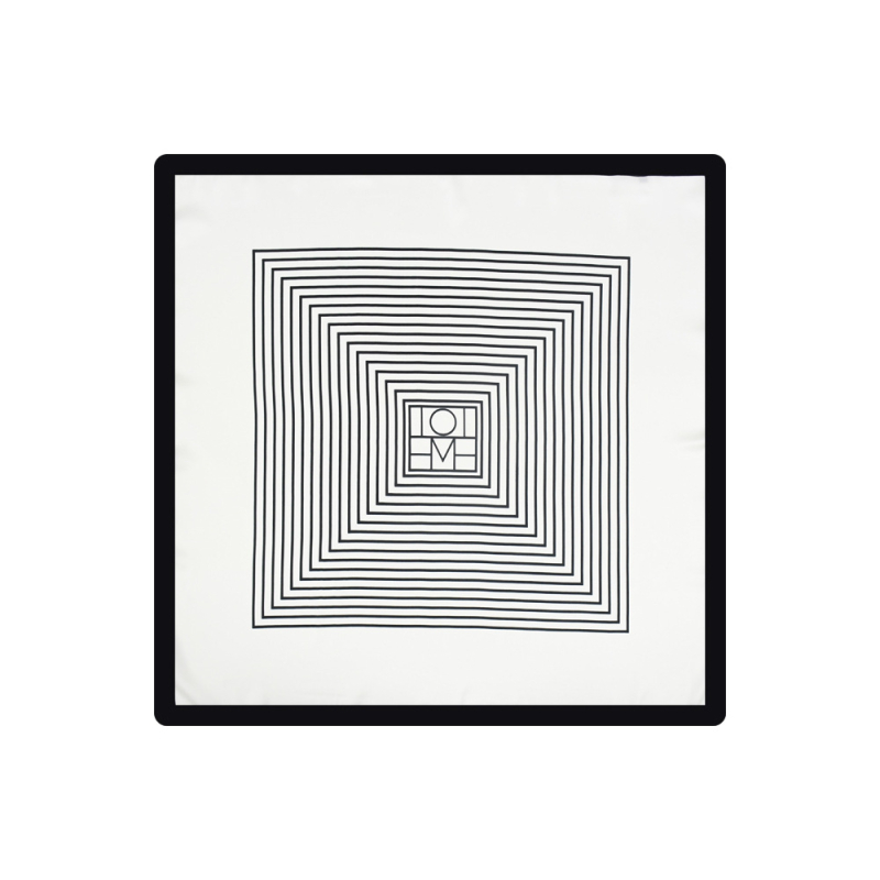 Τετράγωνο φουλάρι από πολυεστέρα με ριγέ μοτίβο, ύφανση Twill, καλοκαιρινό στυλ