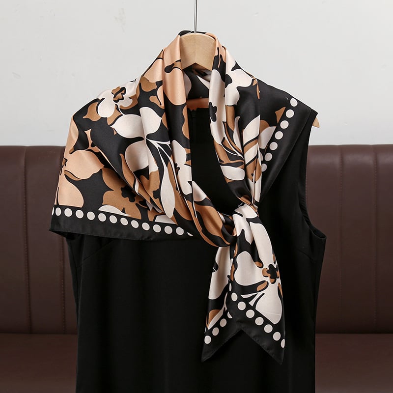 Τετράγωνος φουλάρι, υφαντό twill, ύφασμα από τεχνητό μετάξι, διατηρεί ζεστασιά, σκίαση από τον ήλιο και προστασία από σκόνη, αξεσουάρ τεσσάρων εποχών