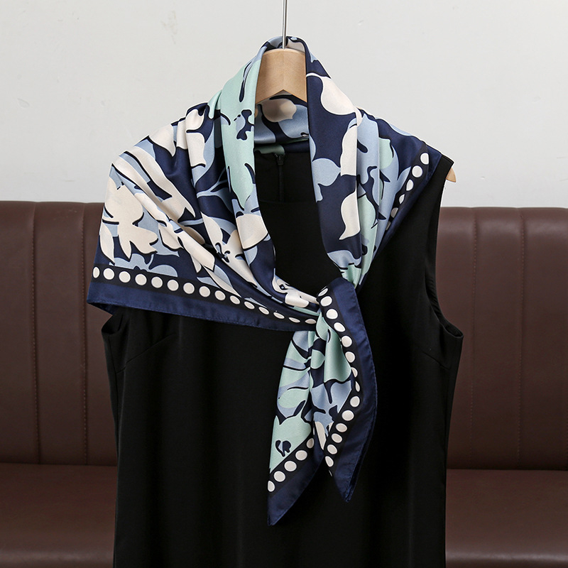 Τετράγωνος φουλάρι, υφαντό twill, ύφασμα από τεχνητό μετάξι, διατηρεί ζεστασιά, σκίαση από τον ήλιο και προστασία από σκόνη, αξεσουάρ τεσσάρων εποχών