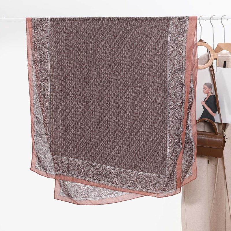 Φουλάρι από βισκόζη - Απλή ύφανση, Φθινόπωρο, Προστασία από τον ήλιο, Προέλευση: Τζίνχα