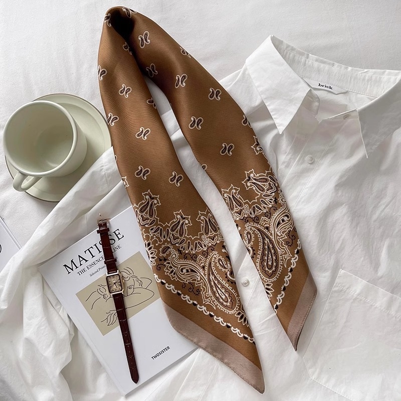 Kvadrātšalle, warp-knit poliesters, izdrukāts audums, pavasaris 2025, izcelsme Jinhua