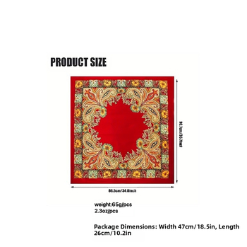 Φουλάρι με Paisley σχέδιο, πολυεστέρας warp-knitted, 100% πολυεστέρας, εκτύπωση, Άνοιξη 2025