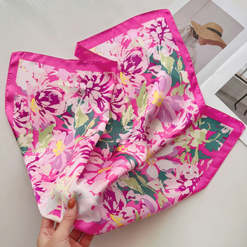 Γυναικεία τετράγωνη εσάρπα για καλοκαίρι, ελαφριά με εκτύπωση, warp knitting τεχνολογία, προστασία από τον ήλιο, στυλ τετράγωνης πετσέτας, λανσάρισμα Άνοιξη 2025