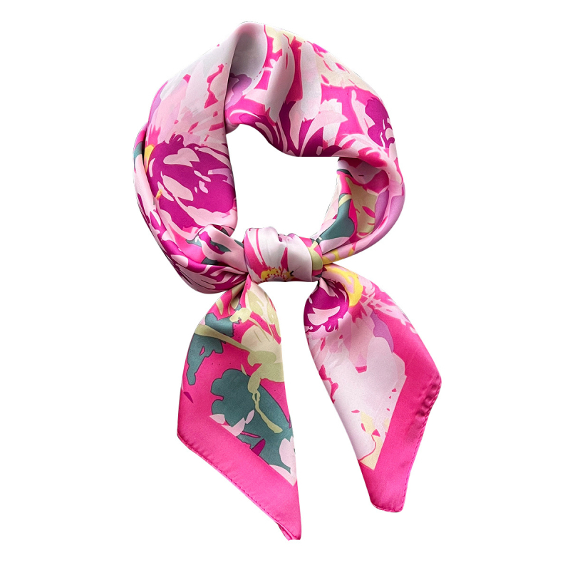 Γυναικεία τετράγωνη εσάρπα για καλοκαίρι, ελαφριά με εκτύπωση, warp knitting τεχνολογία, προστασία από τον ήλιο, στυλ τετράγωνης πετσέτας, λανσάρισμα Άνοιξη 2025