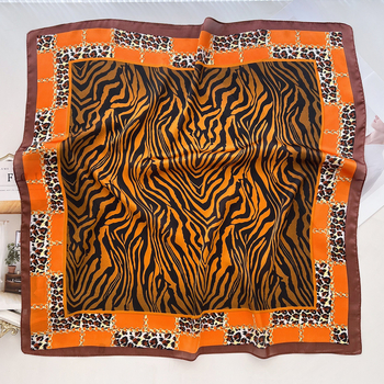 Εσάρπα από συνθετικό μετάξι για γυναίκες - τετράγωνο warp-knit πολυεστερικό αξεσουάρ, Άνοιξη 2025, στυλ προσωπικότητας