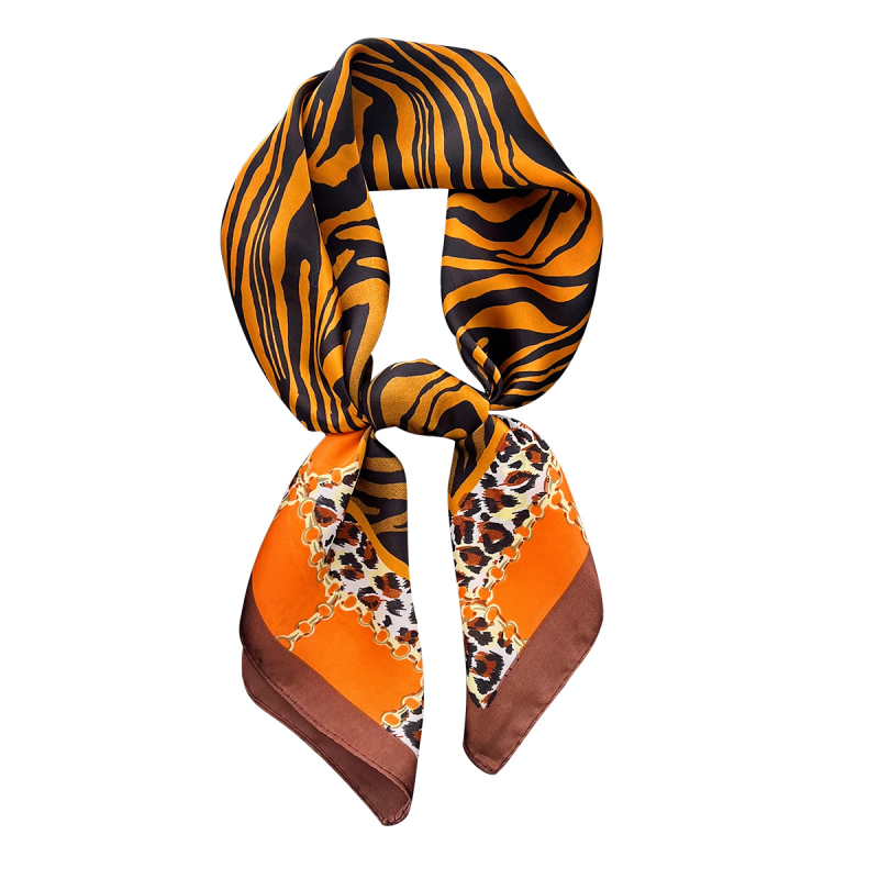 Εσάρπα από συνθετικό μετάξι για γυναίκες - τετράγωνο warp-knit πολυεστερικό αξεσουάρ, Άνοιξη 2025, στυλ προσωπικότητας