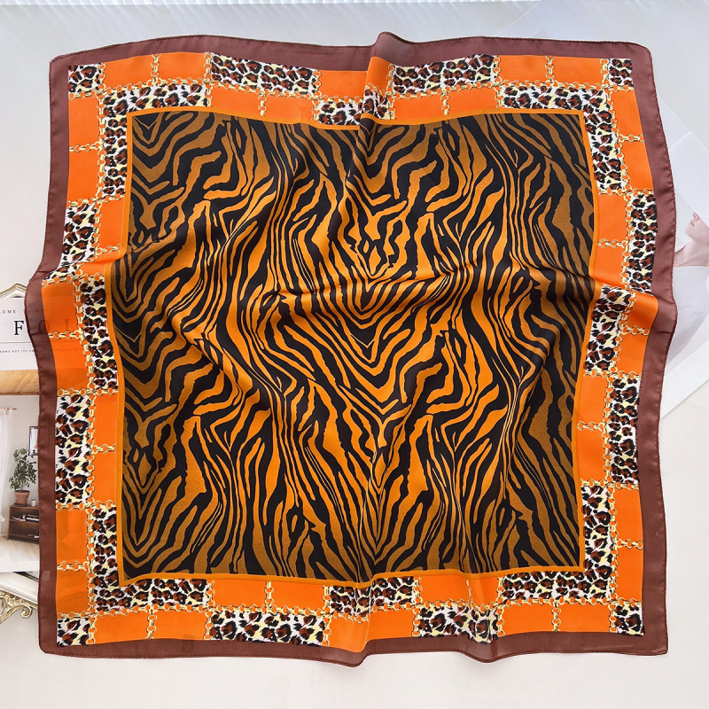 Εσάρπα από συνθετικό μετάξι για γυναίκες - τετράγωνο warp-knit πολυεστερικό αξεσουάρ, Άνοιξη 2025, στυλ προσωπικότητας