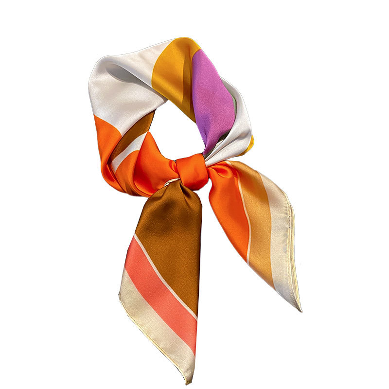 Kvadrātveida šalle no mākslīgā zīda – poliesters, austuv Warp knitting audums, ātri žūst, putekļu aizsardzība, pavasaris–rudens