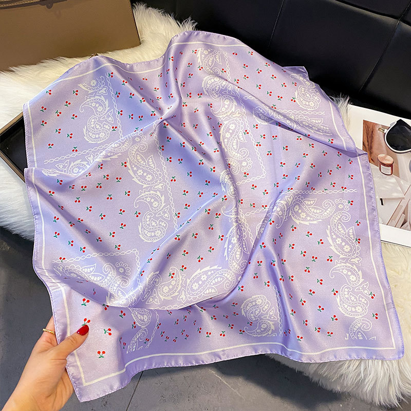 Kvadrātveida šalle no mākslīgā zīda – poliesters, austuv Warp knitting audums, ātri žūst, putekļu aizsardzība, pavasaris–rudens