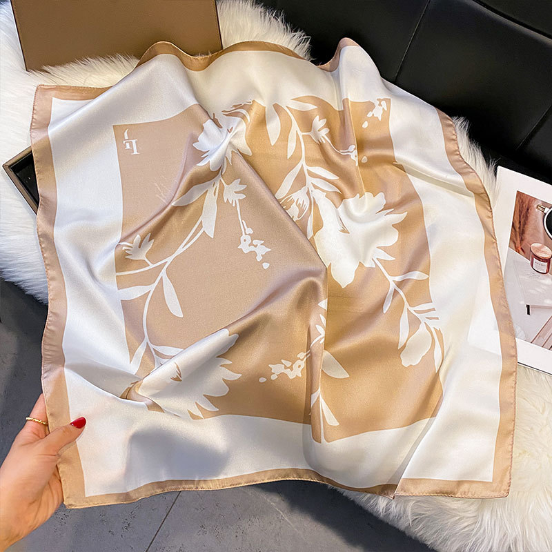 Kvadrātveida šalle no mākslīgā zīda – poliesters, austuv Warp knitting audums, ātri žūst, putekļu aizsardzība, pavasaris–rudens