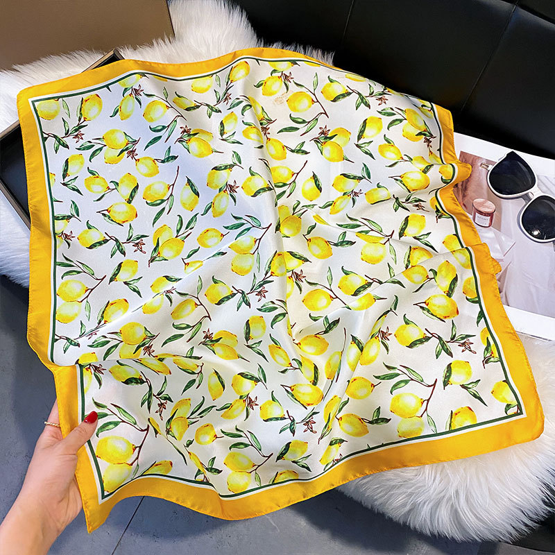 Kvadrātveida šalle no mākslīgā zīda – poliesters, austuv Warp knitting audums, ātri žūst, putekļu aizsardzība, pavasaris–rudens