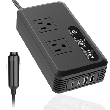 Μετατροπέας ισχύος αυτοκινήτου 200W, είσοδος 12V, έξοδος 220V/110V, τρεις θύρες USB 4,2A γρήγορης φόρτισης, CE/RoHS