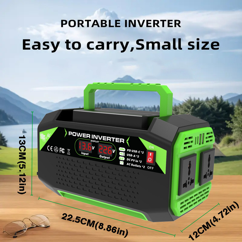 Μετατροπέας 600W 12V σε 220/110V για σπίτι και αυτοκίνητο - Απόδοση 95%, CE ROHS FCC UL πιστοποιήσεις