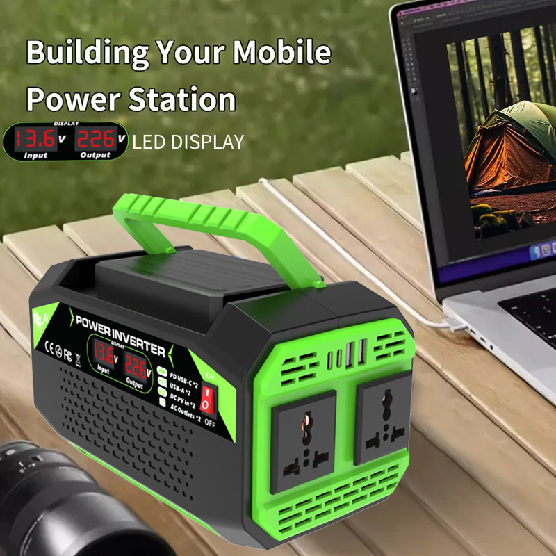 Μετατροπέας 600W 12V σε 220/110V για σπίτι και αυτοκίνητο - Απόδοση 95%, CE ROHS FCC UL πιστοποιήσεις