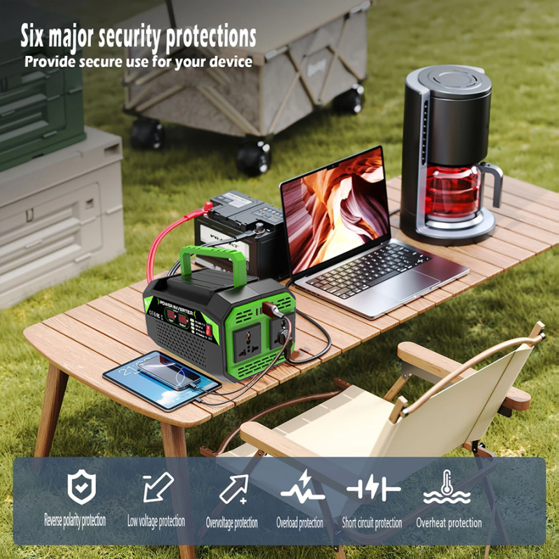 Μετατροπέας 600W 12V σε 220/110V για σπίτι και αυτοκίνητο - Απόδοση 95%, CE ROHS FCC UL πιστοποιήσεις