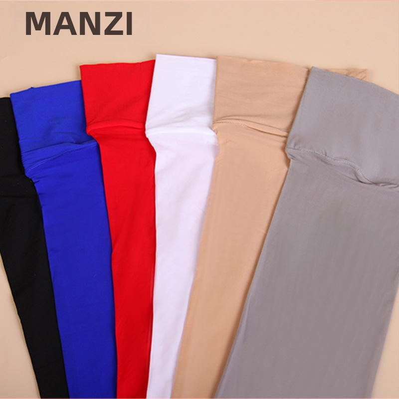 Manzi nylonové pančuchy nad kolená, jednobarevné, tenké, dlhý tunel, vysoká elasticita