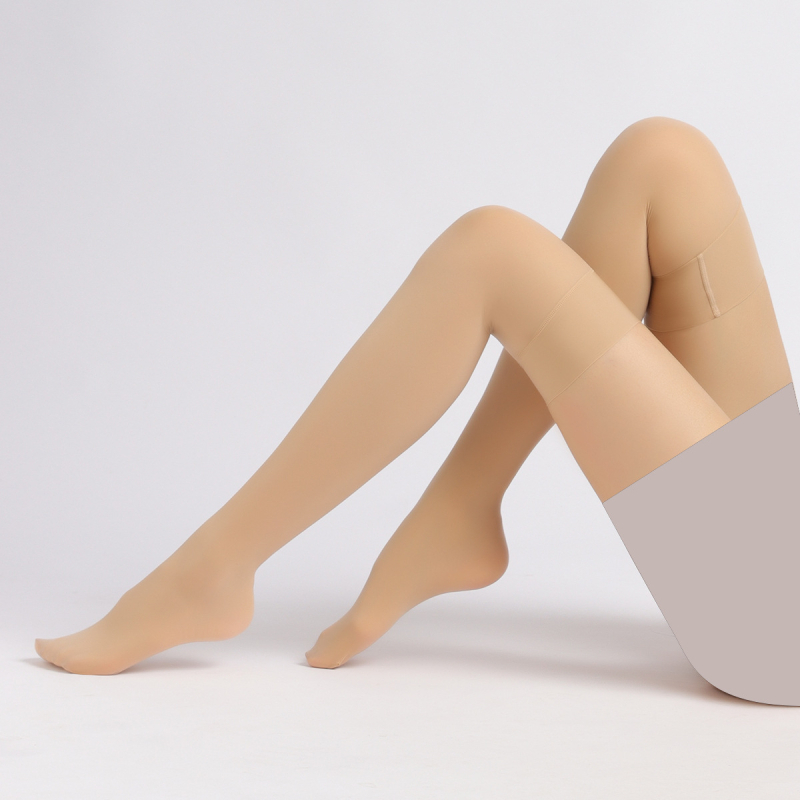 Manzi νάιλον κάλτσες μηρού, μονόχρωμες, λεπτές, μακρύς σωλήνας, υψηλή ελαστικότητα