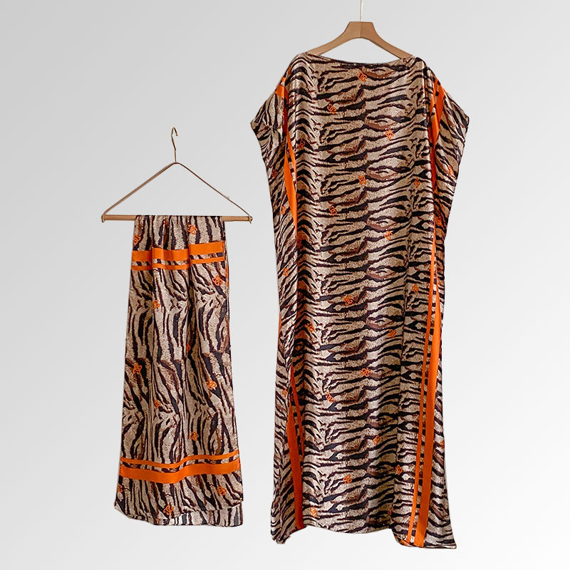 Vasaras 2025 pludmales aizsardzības lakats — mākslīgā zīda audums, warp-knit audums, drukāts raksts, kopējā garuma, vasara 2025