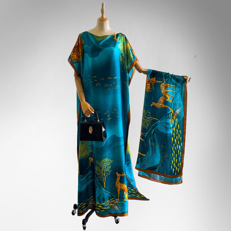 Γυναικείος φουλάρι από τεχνητό μετάξι, ρετρό-εθνοτικό στυλ, φλοράλ μοτίβο, ύφανση warp, διακοσμητικό αξεσουάρ για άνοιξη έως φθινόπωρο