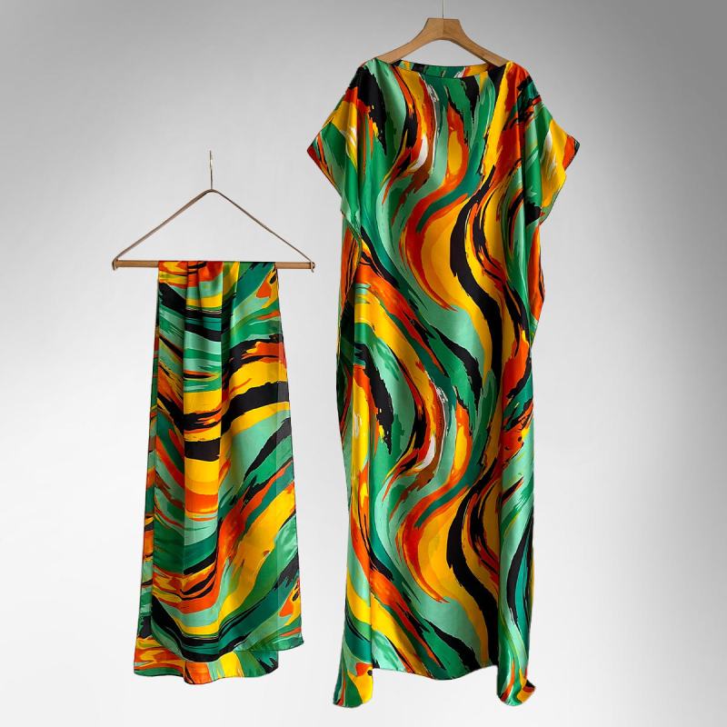 Γυναικείος φουλάρι από τεχνητό μετάξι, ρετρό-εθνοτικό στυλ, φλοράλ μοτίβο, ύφανση warp, διακοσμητικό αξεσουάρ για άνοιξη έως φθινόπωρο