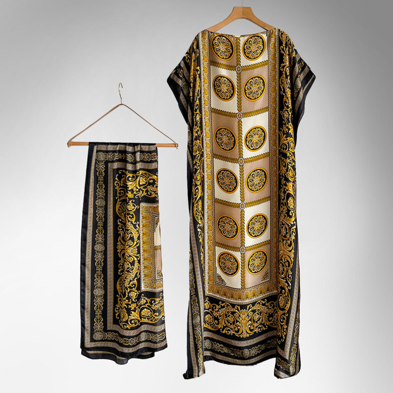 Γυναικείος φουλάρι από τεχνητό μετάξι, ρετρό-εθνοτικό στυλ, φλοράλ μοτίβο, ύφανση warp, διακοσμητικό αξεσουάρ για άνοιξη έως φθινόπωρο