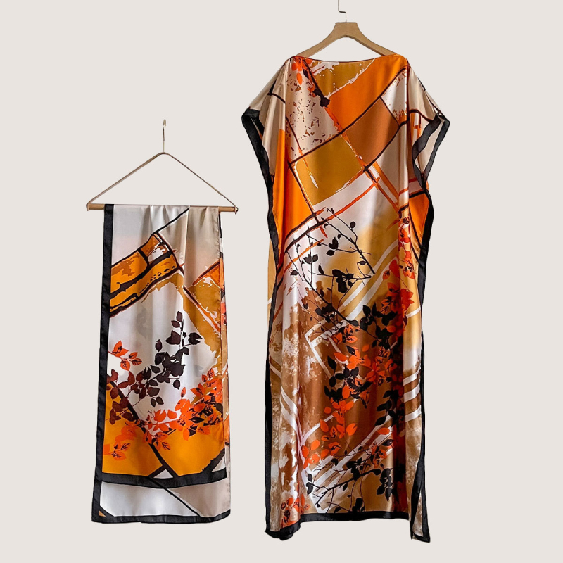 Sieviešu vasaras kleita ar saules aizsardzību no mākslīgā zīda, warp adīta audums, literāri retro stils, vasara 2025