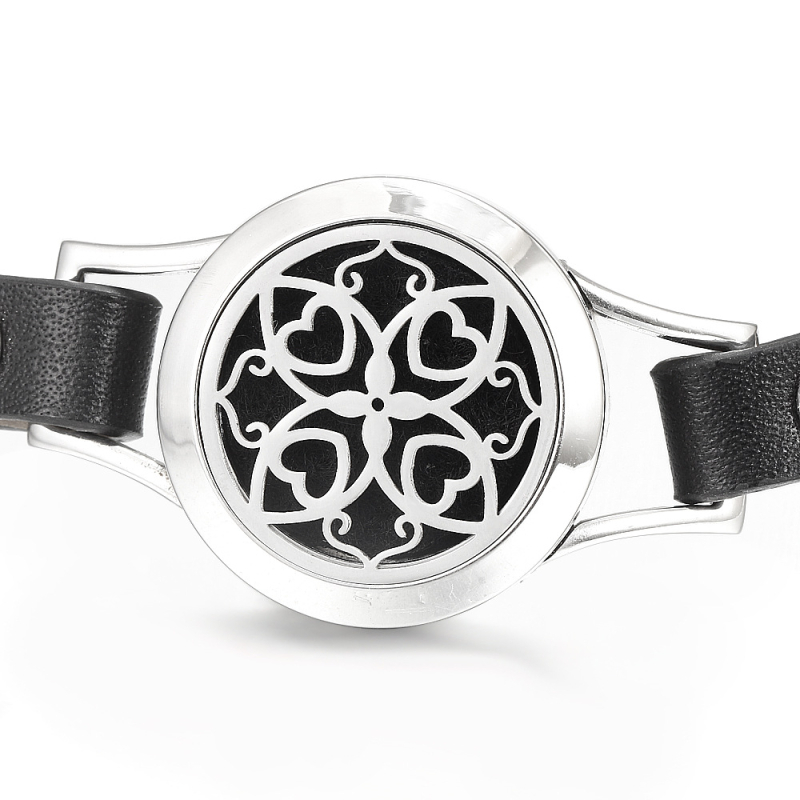 Ανοξείδωτο βραχιόλι διάχυσης αιθέριων ελαίων, IBERIS, Unisex, ελαφρύς πολυτελής σχεδιασμός, Διακόσμηση με άνθη, Αρωματοθεραπεία