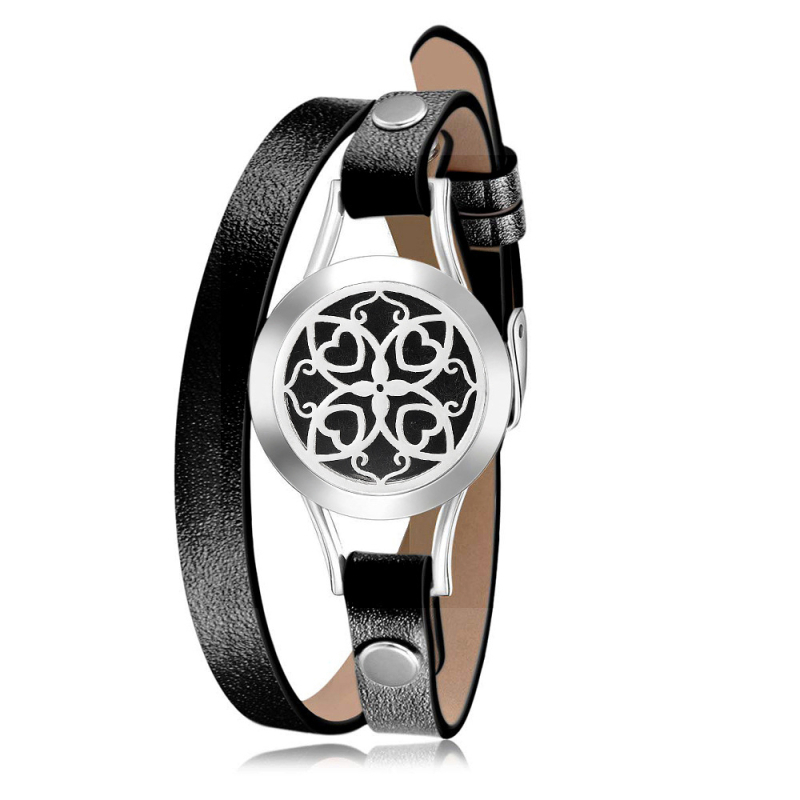 Ανοξείδωτο βραχιόλι διάχυσης αιθέριων ελαίων, IBERIS, Unisex, ελαφρύς πολυτελής σχεδιασμός, Διακόσμηση με άνθη, Αρωματοθεραπεία