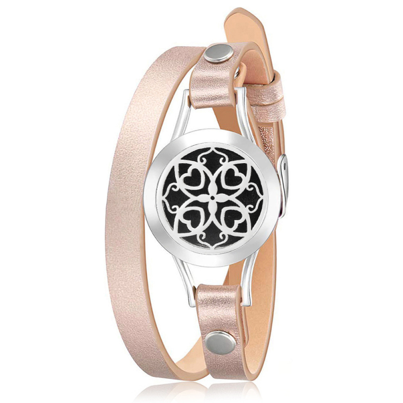 Ανοξείδωτο βραχιόλι διάχυσης αιθέριων ελαίων, IBERIS, Unisex, ελαφρύς πολυτελής σχεδιασμός, Διακόσμηση με άνθη, Αρωματοθεραπεία