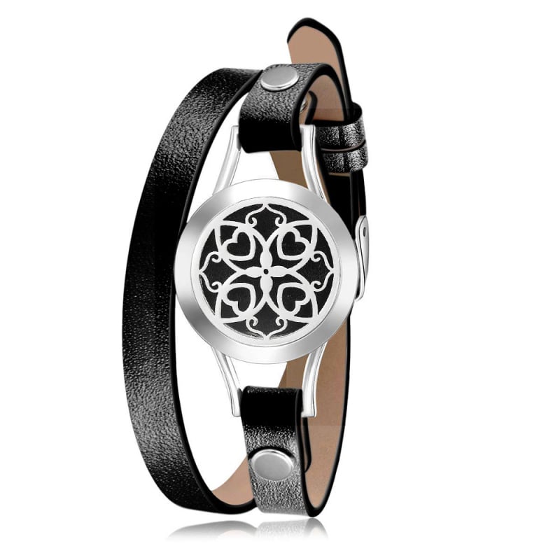 Ανοξείδωτο βραχιόλι διάχυσης αιθέριων ελαίων, IBERIS, Unisex, ελαφρύς πολυτελής σχεδιασμός, Διακόσμηση με άνθη, Αρωματοθεραπεία