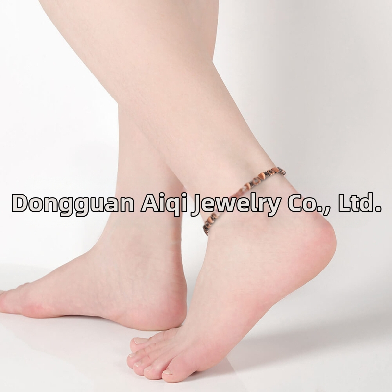 Μαγνητικό βραχιόλι αστραγάλου από χαλκό, σε σχήμα καρδιάς, γυναικείο, κορεατικό στυλ, ατόφιος χαλκός