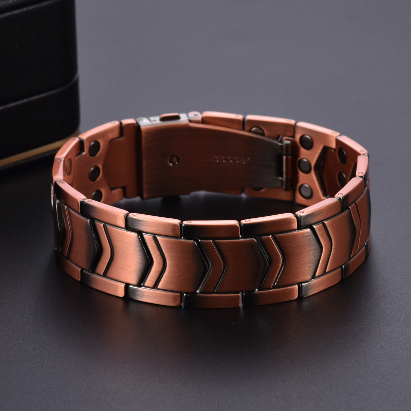 Jiaxin Jewelry Ανδρικό βραχιόλι σε σχήμα ρόμβου, ηλεκτροπλατιωμένο, vintage στυλ, Κωδικός Jx203_