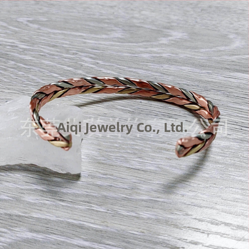 Χαλκόβραχιόλι με μαγνητική θεραπεία για γυναίκες, χειροποίητο, γεωμετρικό σχέδιο σε κορεατικό στυλ