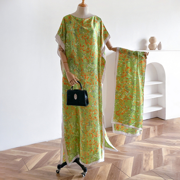 Μακριά φόρεμα πολυεστέρα με εκτύπωση – κομψό και ευέλικτο, ύφανση warp knitting; 100% πολυεστέρας; εκτύπωση υφάσματος; καλοκαίρι.